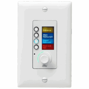PLACA DE CONTROL DE VOLUMEN Y SELECCIÓN AUDIO, BSS, MODELO EC-4BV-WHT-US